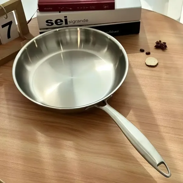2OCm Thickened Stainless Steel Frying Pan