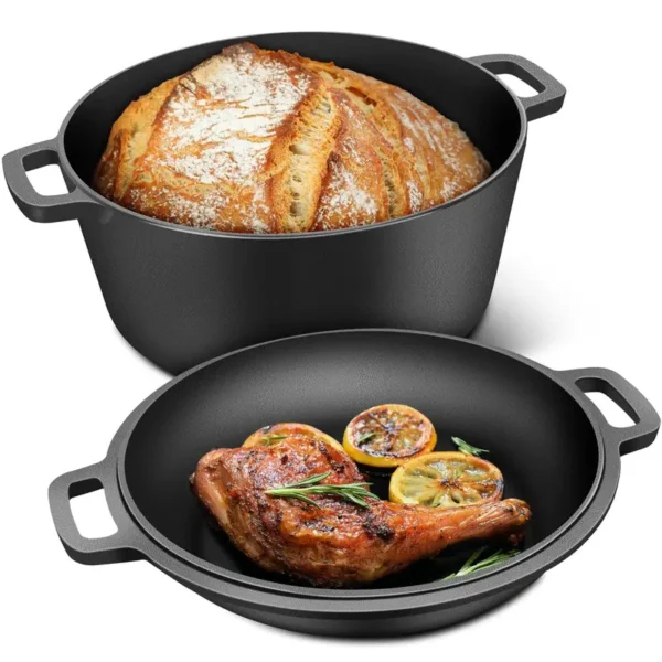 Cast Iron 2-in-1 Multifunctional Cooking and Baking Dish Set