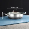 Silver Double-Sided Honeycomb Frying And Boiling Pot