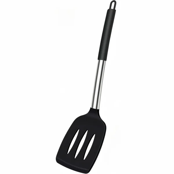 Heat-Resistant Black Silicone Spatulas
