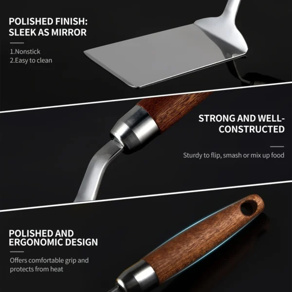 Stainless Steel Spatula with Wood Handle